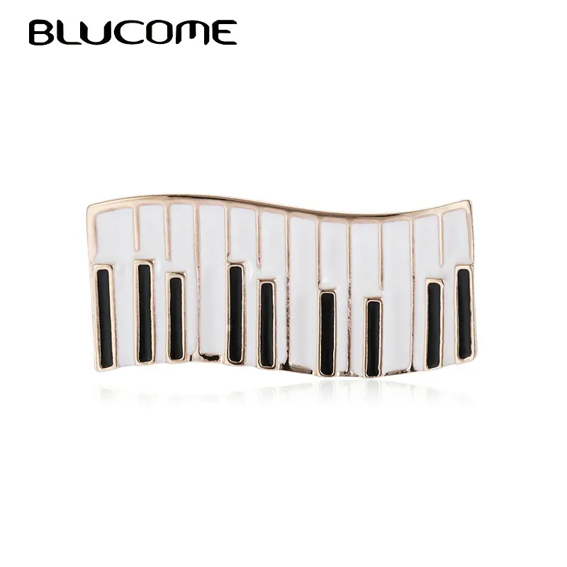 Musical Instruments Names - 블루콤 생생한 에나멜 피아노 키보드 브로치,
