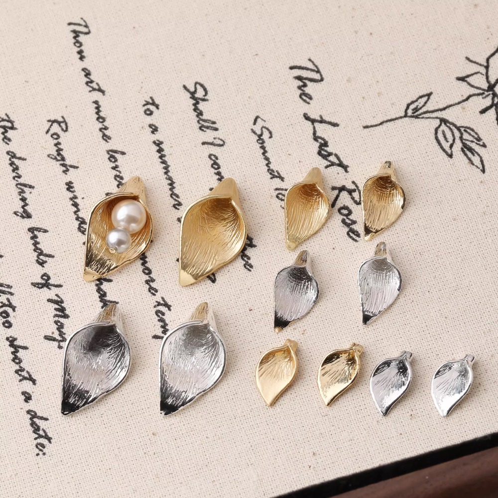 Musical Instrument Jewelry - 4PCS Dainty Horn 꽃잎 꽃의 매력