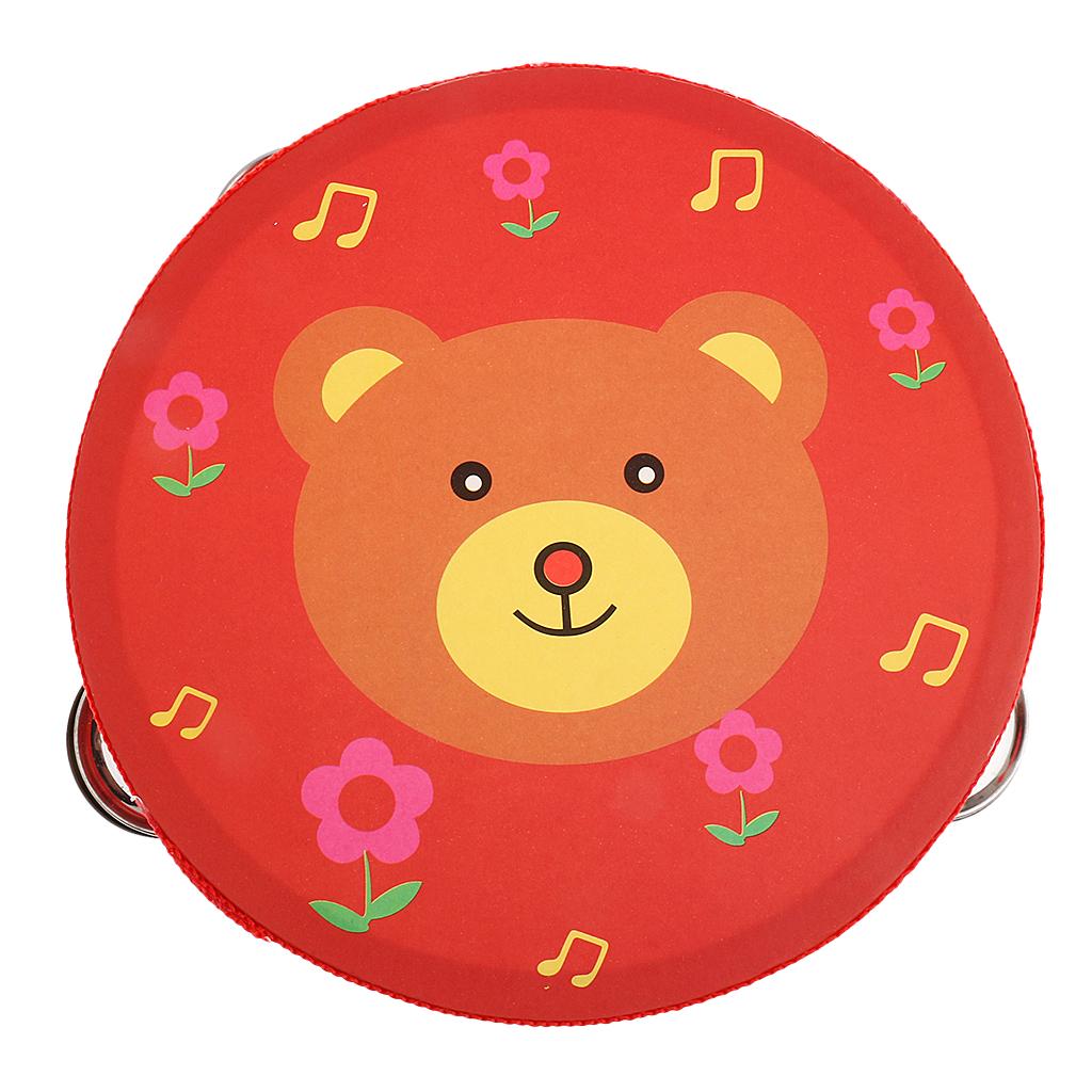 Tambourine Hand Drum - 핸드벨 나무 탬버린 타악기 장난감 어린이를