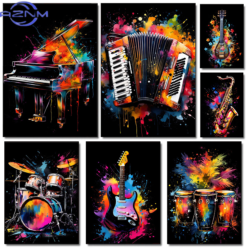 Picture Of Musical Instrument - 클래식 패션 악기 피아노 기타 음악
