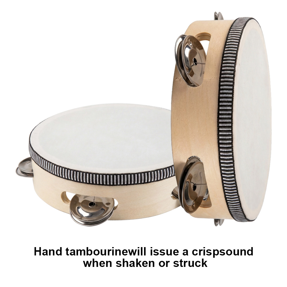 Tambourine Hand Drum - 6인치 휴대용 드럼 탬버린 드럼 금속