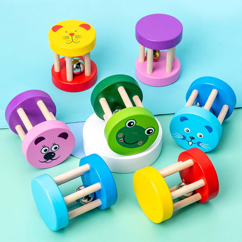 Musical Instrument You Shake - 몬테소리 나무 케이지 딸랑이 장난감 1