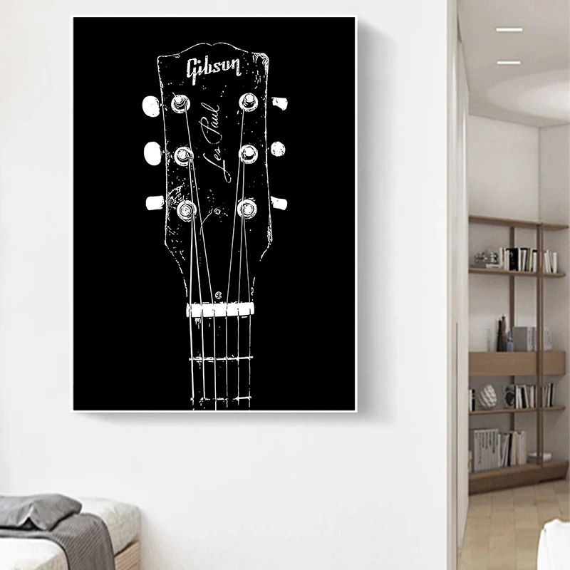 악기 일렉트릭 기타 특허 포스터 인쇄 음악 청사진 아트 - Picture Of Musical Instrument 리뷰 및 가격