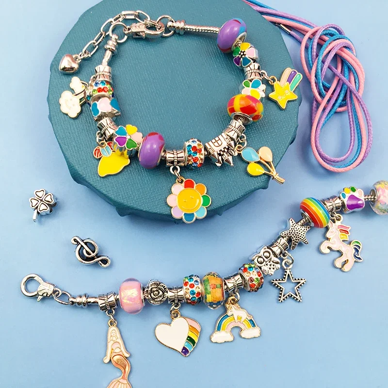 소녀용 부적 팔찌 제작 키트, 선물 상자, 6-12 소 - Musical Instrument Jewelry 리뷰 및 가격