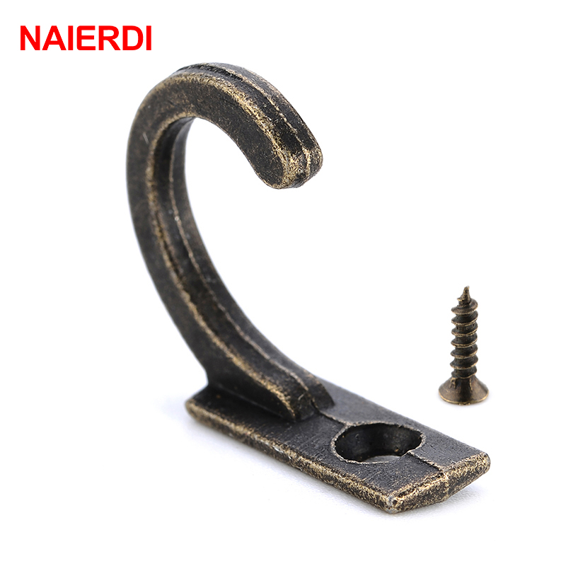 NAIERDI-작은 골동품 벽걸이 후크 10 개, 곡선 - Musical Instrument Jewelry 리뷰 및 가격