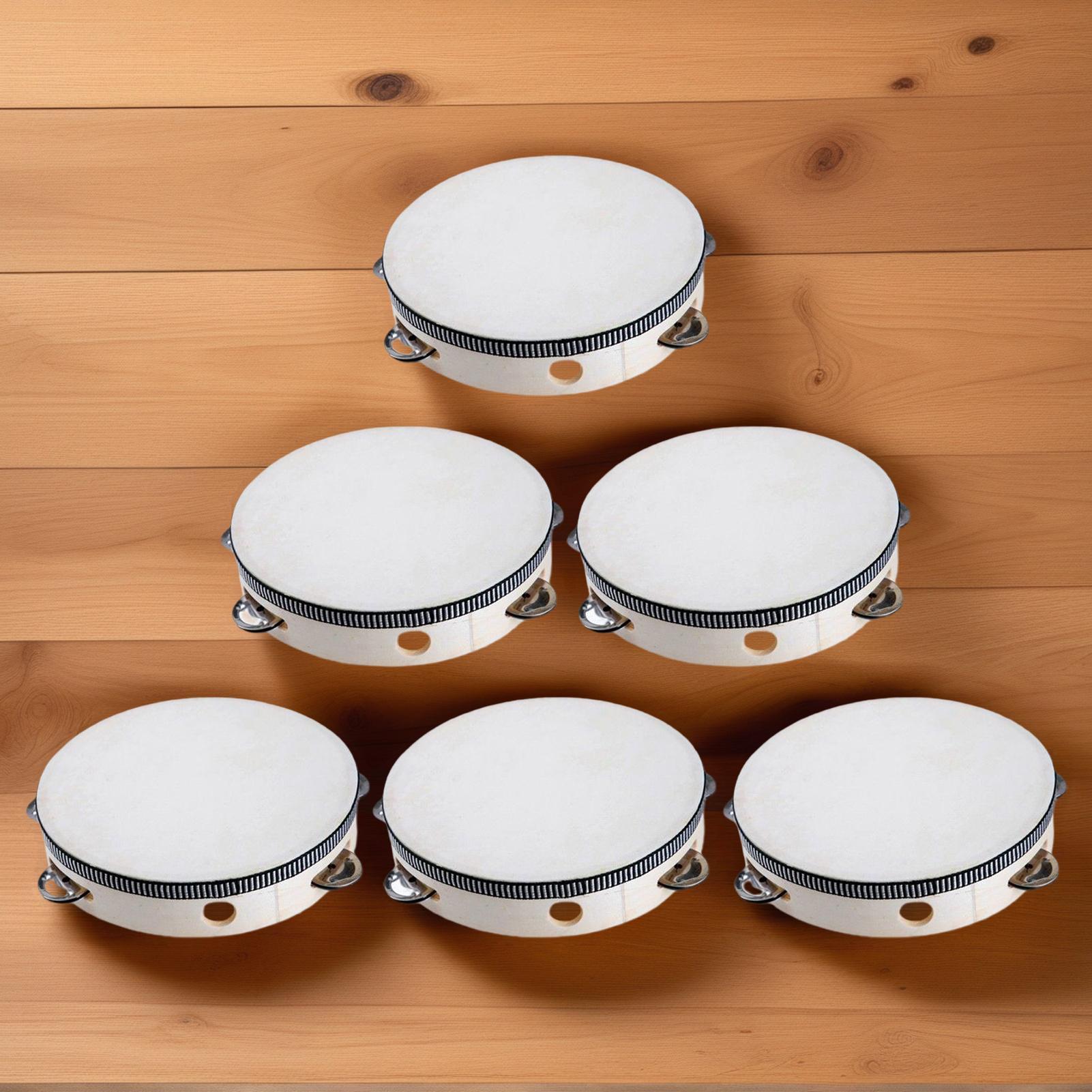 교회 용 탬버린 6 인치 휴대용 드럼 탬버린 6 조각  - Tambourine Hand Drum 리뷰 및 가격