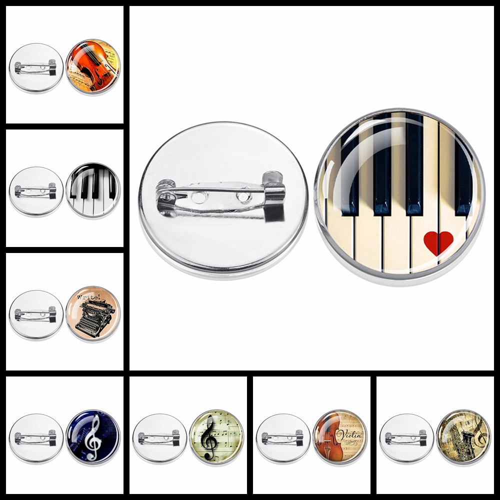 1PC 악기 피아노 기타 클라리넷 플루트 아트 음악 노 - Musical Instrument Jewelry 리뷰 및 가격