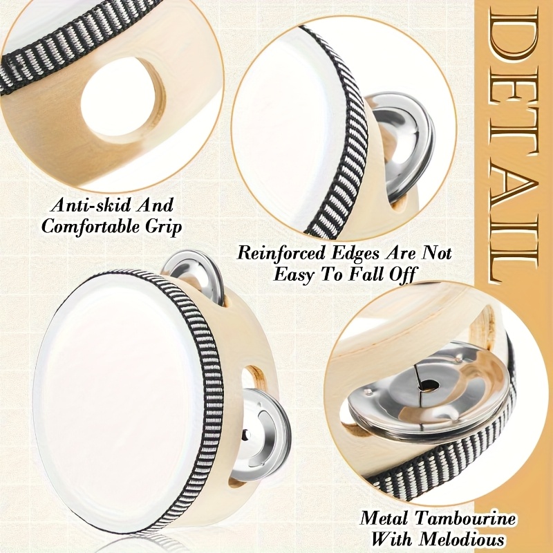 1/3pcs 나무 탬버린 6/8/10inch 핸드헬드  - Tambourine Hand Drum 리뷰 및 가격