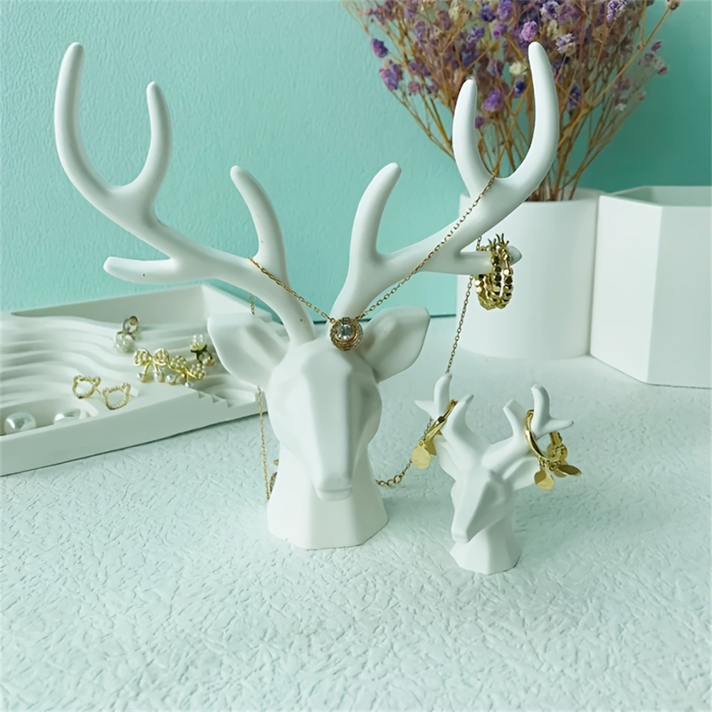 3D 사슴 경적 쥬얼리 목걸이 크리스탈 에폭시 수지 금 - Musical Instrument Jewelry 리뷰 및 가격