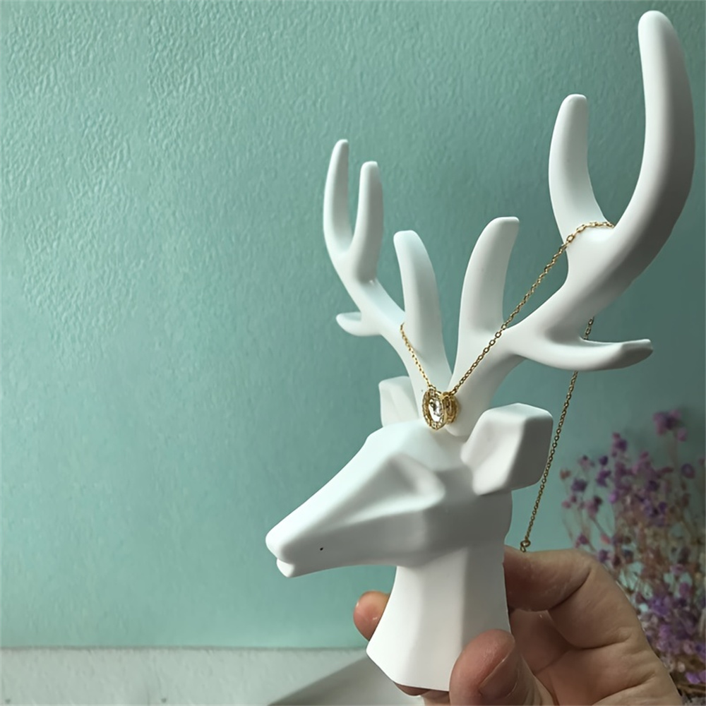 3D 사슴 경적 쥬얼리 목걸이 크리스탈 에폭시 수지 금 - Musical Instrument Jewelry 리뷰 및 가격