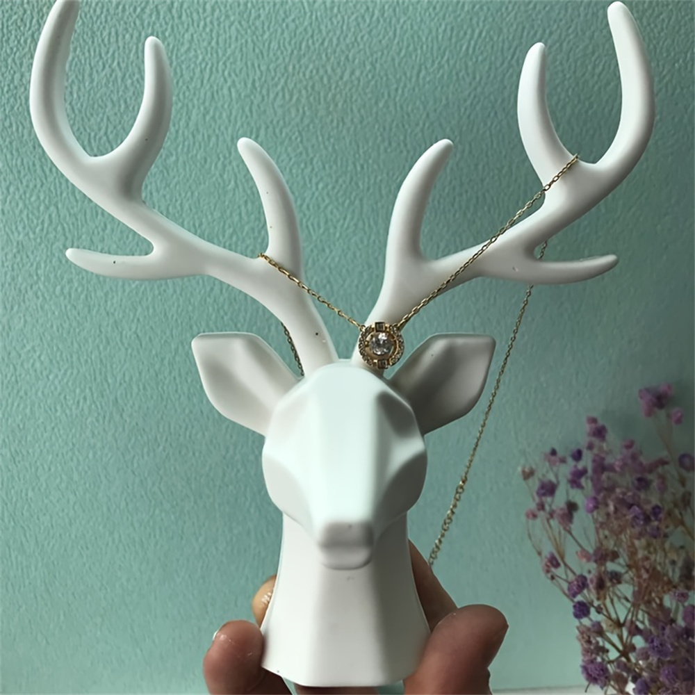 3D 사슴 경적 쥬얼리 목걸이 크리스탈 에폭시 수지 금 - Musical Instrument Jewelry 리뷰 및 가격