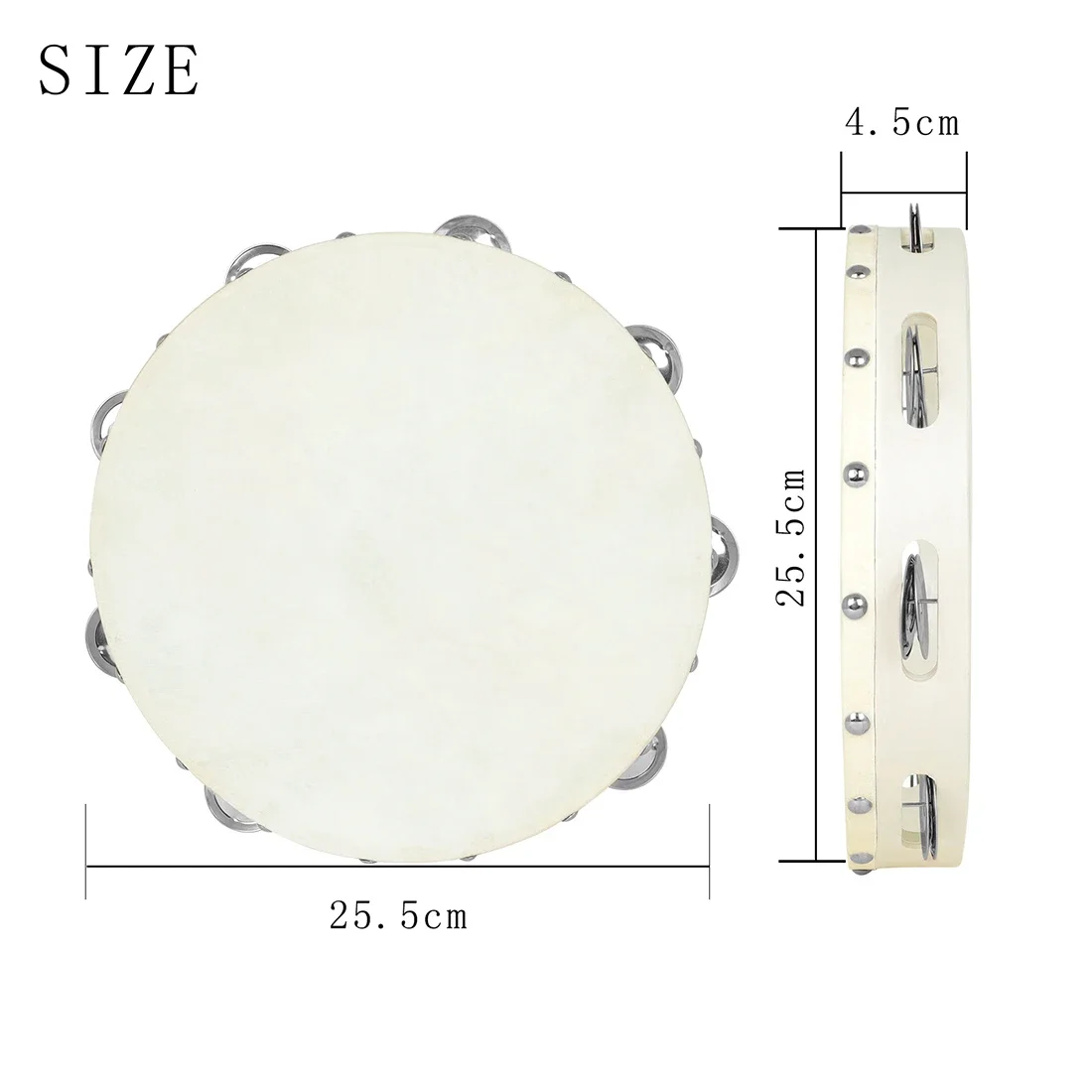 IRIN 10인치 탬버린 드럼 양가죽 나무 탬버린 타악 - Tambourine Hand Drum 리뷰 및 가격