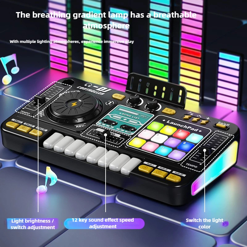 어린이 DJ 믹서 마이크 포함 전자 피아노 키보드 블루 - Musical Instruments Names 리뷰 및 가격