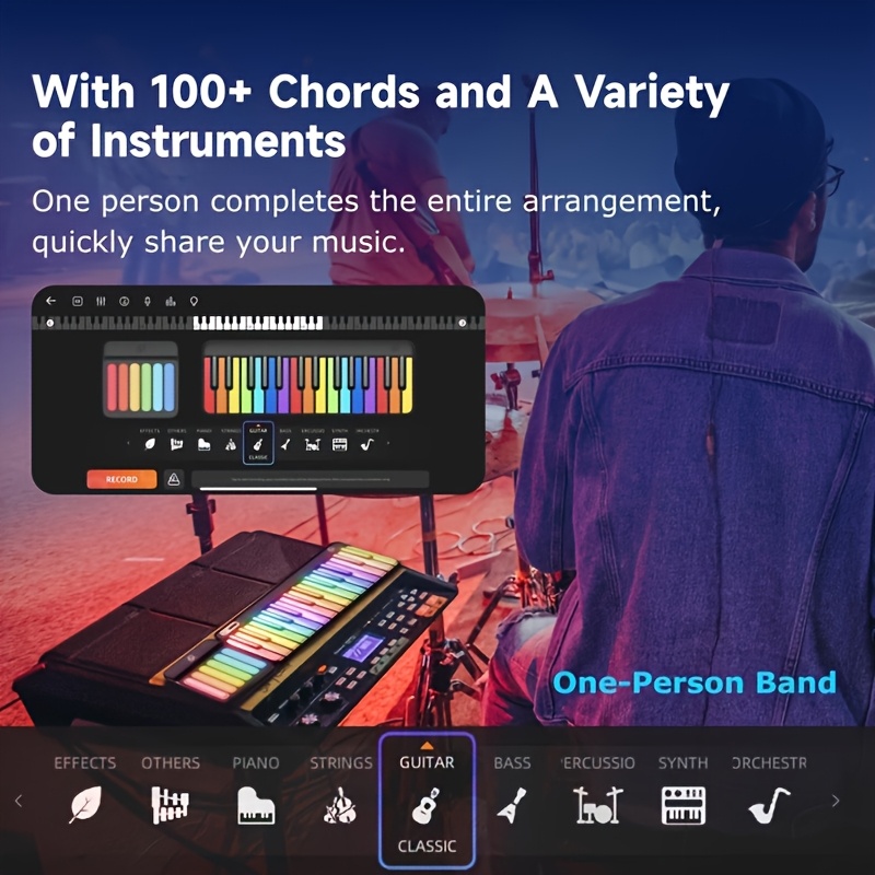 세련된 LED 백라이트 팝업피아노 스마트 디지털 피아노 - Musical Instruments Names 리뷰 및 가격