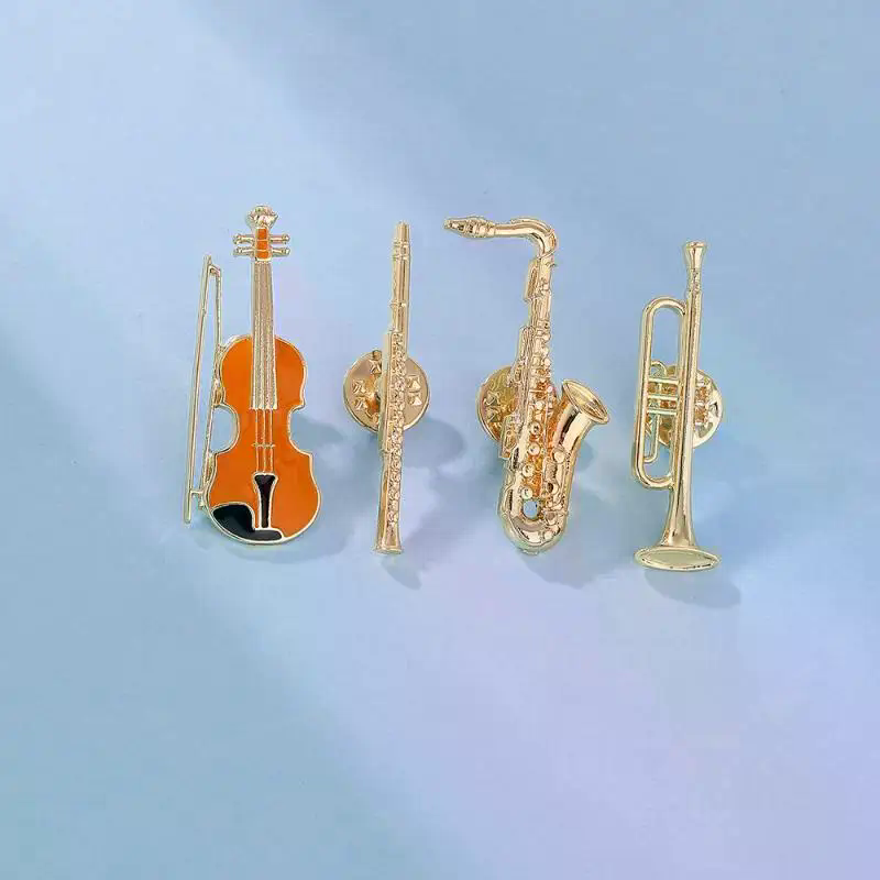 1개 심포니 오케스트라 배지 재미있는 악기 에나멜 브로 - Musical Instrument Jewelry 리뷰 및 가격